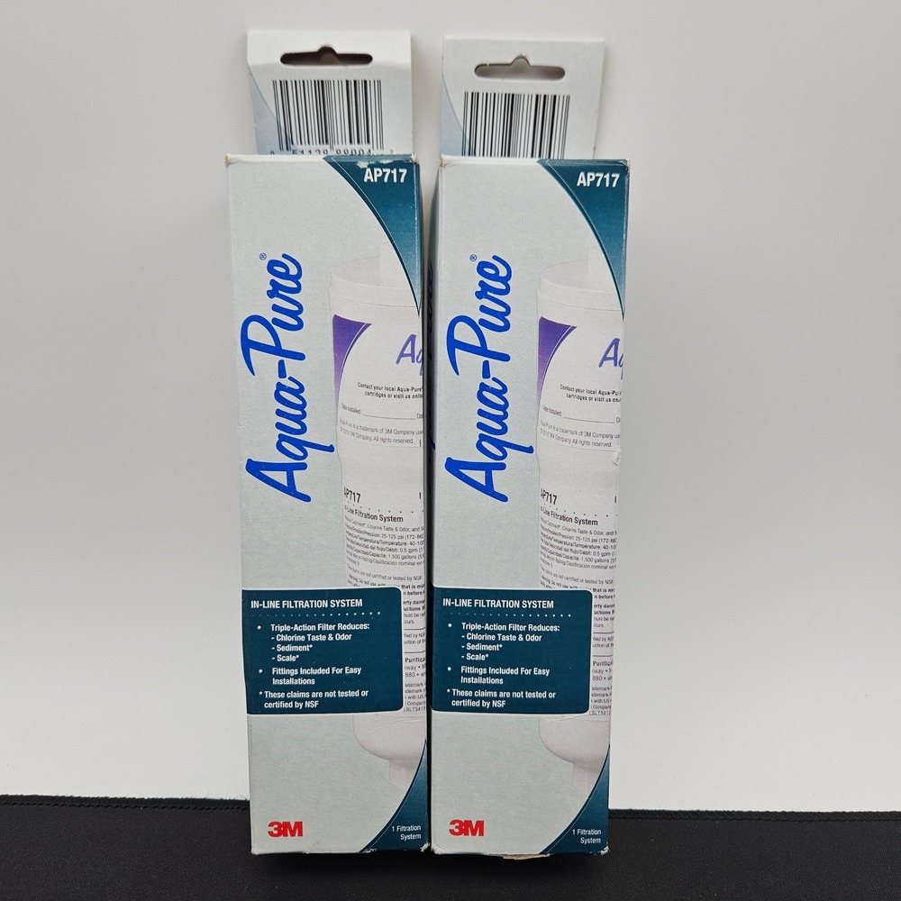 2 Pk 3M Aqua-Pure AP717 In-Line Water Filtration System Chlorine Sediment Scale